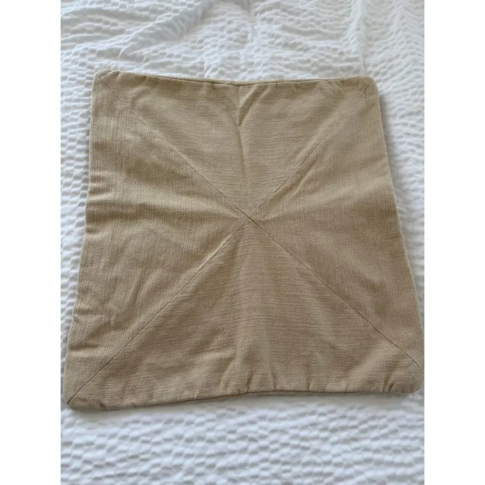 World Market Cotton Pillow Cover 20x20 Neutral Texture Organic Modern Home Decor